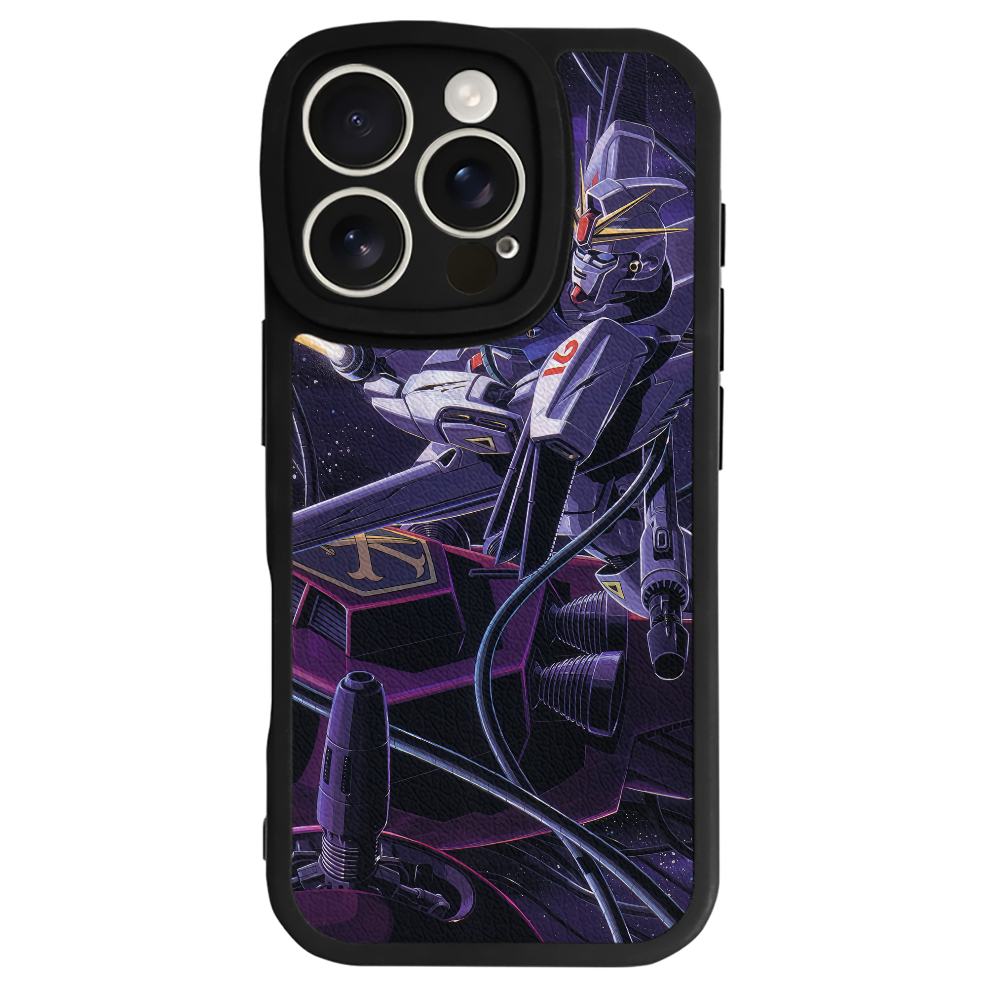 （画像用） 機動戦士ガンダム Mobile Suit Gundam 【iPhone 16シリーズ対応】シリコンスマホケース（レザー調） 材質：シリコン